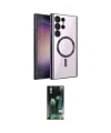 ieg™ Galaxy S23 Ultra Kılıf Nova Işık Özel Seri - Şeffaf 360 Full Body Arka Koruyucu