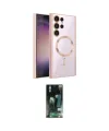 ieg™ Galaxy S23 Ultra Kılıf Nova Işık Özel Seri - Şeffaf 360 Full Body Arka Koruyucu