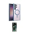 ieg™ Galaxy S23 Ultra Kılıf Nova Işık Özel Seri - Şeffaf 360 Full Body Arka Koruyucu
