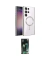ieg™ Galaxy S23 Ultra Kılıf Nova Işık Özel Seri - Şeffaf 360 Full Body Arka Koruyucu