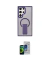ieg™ Galaxy S23 Ultra Kılıf Pusula Doku Koleksiyonu - Siyah Durable Full Glue Curved Cam