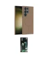 ieg™ Galaxy S23 Ultra Kılıf Siluet Doku Özel Seri - Şeffaf 360 Full Body Arka Koruyucu