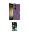 ieg™ Galaxy S23 Ultra Kılıf Siluet Doku Özel Seri - Şeffaf 360 Full Body Arka Koruyucu
