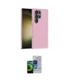 ieg™ Galaxy S23 Ultra Kılıf Siluet Doku Özel Seri - Siyah Durable Full Glue Curved Cam