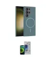 ieg™ Galaxy S23 Ultra Kılıf Siluet Doku Özel Seri - Siyah Durable Full Glue Curved Cam