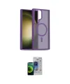 ieg™ Galaxy S23 Ultra Kılıf Siluet Minimal Prime - Siyah Durable Full Glue Curved Cam