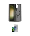 ieg™ Galaxy S23 Ultra Kılıf Siluet Minimal Prime - Siyah Durable Full Glue Curved Cam