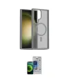ieg™ Galaxy S23 Ultra Kılıf Siluet Minimal Prime - Siyah Durable Full Glue Curved Cam