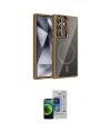 ieg™ Galaxy S23 Ultra Kılıf Yadigar Asil Koleksiyonu - Siyah Durable Full Glue Curved Cam