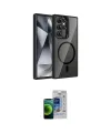 ieg™ Galaxy S23 Ultra Kılıf Yadigar Asil Koleksiyonu - Siyah Durable Full Glue Curved Cam