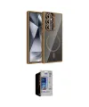 ieg™ Galaxy S23 Ultra Kılıf Yadigar Asil Koleksiyonu - Siyah Durable Full Glue Curved Hayalet Cam