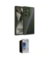 ieg™ Galaxy S23 Ultra Kılıf Yadigar Asil Koleksiyonu - Siyah Durable Full Glue Curved Hayalet Cam