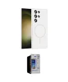 ieg™ Galaxy S23 Ultra Kılıf Yankı Form Serisi - Siyah Durable Full Glue Curved Hayalet Cam
