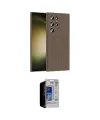 ieg™ Galaxy S23 Ultra Kılıf Yankı Form Serisi - Siyah Durable Full Glue Curved Hayalet Cam