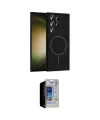 ieg™ Galaxy S23 Ultra Kılıf Yankı Form Serisi - Siyah Durable Full Glue Curved Hayalet Cam