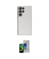 ieg™ Galaxy S23 Ultra Kılıf Yankı Serisi - Siyah Durable Full Glue Curved Cam