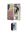 ieg™ Galaxy S23 Ultra Kılıf Zirve Modern Prime - Siyah Durable Full Glue Curved Hayalet Cam