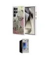 ieg™ Galaxy S23 Ultra Kılıf Zirve Modern Prime - Siyah Durable Full Glue Curved Hayalet Cam