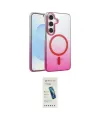 ieg™ Galaxy S24 FE Kılıf Ahenk Doku Özel Seri - Şeffaf Pasifik Cam Ekran Koruyucu