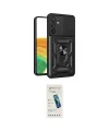 ieg™ Galaxy S24 FE Kılıf Ahenk Klasik - Şeffaf Pasifik Cam Ekran Koruyucu