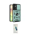 ieg™ Galaxy S24 FE Kılıf Ahenk Klasik - Şeffaf Pasifik Cam Ekran Koruyucu