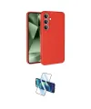 ieg™ Galaxy S24 FE Kılıf Ahenk Serisi - Siyah 3D Antistatik Cam Ekran Koruyucu