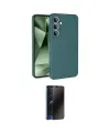 ieg™ Galaxy S24 FE Kılıf Ahenk Serisi - Siyah 3D Antistatik Hayalet Cam Ekran Koruyucu