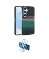 ieg™ Galaxy S24 FE Kılıf Doruk Serisi - Siyah 3D Antistatik Cam Ekran Koruyucu