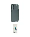 ieg™ Galaxy S24 FE Kılıf Eksen Form Prime - Şeffaf Pasifik Cam Ekran Koruyucu