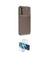 ieg™ Galaxy S24 FE Kılıf Eksen Form Prime - Siyah 3D Antistatik Seramik Nano Ekran Koruyucu