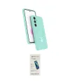 ieg™ Galaxy S24 FE Kılıf İz Işık Koleksiyonu - Şeffaf Pasifik Cam Ekran Koruyucu