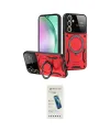ieg™ Galaxy S24 FE Kılıf Kıvılcım Modern Serisi - Şeffaf Pasifik Cam Ekran Koruyucu