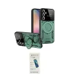 ieg™ Galaxy S24 FE Kılıf Kıvılcım Modern Serisi - Şeffaf Pasifik Cam Ekran Koruyucu