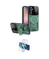 ieg™ Galaxy S24 FE Kılıf Kıvılcım Modern Serisi - Siyah 3D Antistatik Cam Ekran Koruyucu
