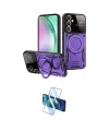 ieg™ Galaxy S24 FE Kılıf Kıvılcım Modern Serisi - Siyah 3D Antistatik Cam Ekran Koruyucu