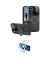 ieg™ Galaxy S24 FE Kılıf Kıvılcım Modern Serisi - Siyah 3D Antistatik Cam Ekran Koruyucu