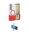 ieg™ Galaxy S24 FE Kılıf Kozmos Form Özel Seri - Siyah 3D Antistatik Cam Ekran Koruyucu