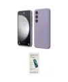 ieg™ Galaxy S24 FE Kılıf Kozmos Yansıma Özel Seri - Şeffaf Pasifik Cam Ekran Koruyucu