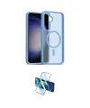 ieg™ Galaxy S24 FE Kılıf Siluet Minimal Prime - Siyah 3D Antistatik Cam Ekran Koruyucu