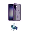 ieg™ Galaxy S24 FE Kılıf Siluet Minimal Prime - Siyah 3D Antistatik Cam Ekran Koruyucu