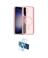 ieg™ Galaxy S24 FE Kılıf Siluet Minimal Prime - Siyah 3D Antistatik Cam Ekran Koruyucu
