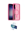 ieg™ Galaxy S24 FE Kılıf Siluet Minimal Prime - Siyah 3D Antistatik Cam Ekran Koruyucu