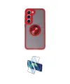 ieg™ Galaxy S24 FE Kılıf Yörünge Çizgi - Siyah 3D Antistatik Cam Ekran Koruyucu