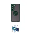 ieg™ Galaxy S24 FE Kılıf Yörünge Çizgi - Siyah 3D Antistatik Cam Ekran Koruyucu