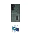 ieg™ Galaxy S24 FE Kılıf Yörünge Işık Serisi - Siyah 3D Antistatik Cam Ekran Koruyucu