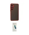 ieg™ Galaxy S24 Kılıf Ahenk Çizgi Serisi - Şeffaf Pasifik Cam Ekran Koruyucu