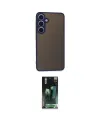ieg™ Galaxy S24 Kılıf Ahenk Çizgi Serisi - Siyah 360 Mat Full Body Arka Koruyucu