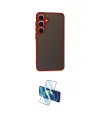 ieg™ Galaxy S24 Kılıf Ahenk Çizgi Serisi - Siyah 3D Antistatik Cam Ekran Koruyucu