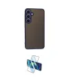 ieg™ Galaxy S24 Kılıf Ahenk Çizgi Serisi - Siyah 3D Antistatik Cam Ekran Koruyucu