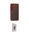 ieg™ Galaxy S24 Kılıf Ahenk Çizgi Serisi - Siyah Bilvis 3D Cam Ekran Koruyucu